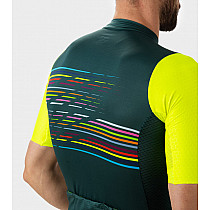 Веломайка мужская ALE MAGLIA MC / SS JERSEY LOGO PR-S VERDE SCURO / DARK GREEN